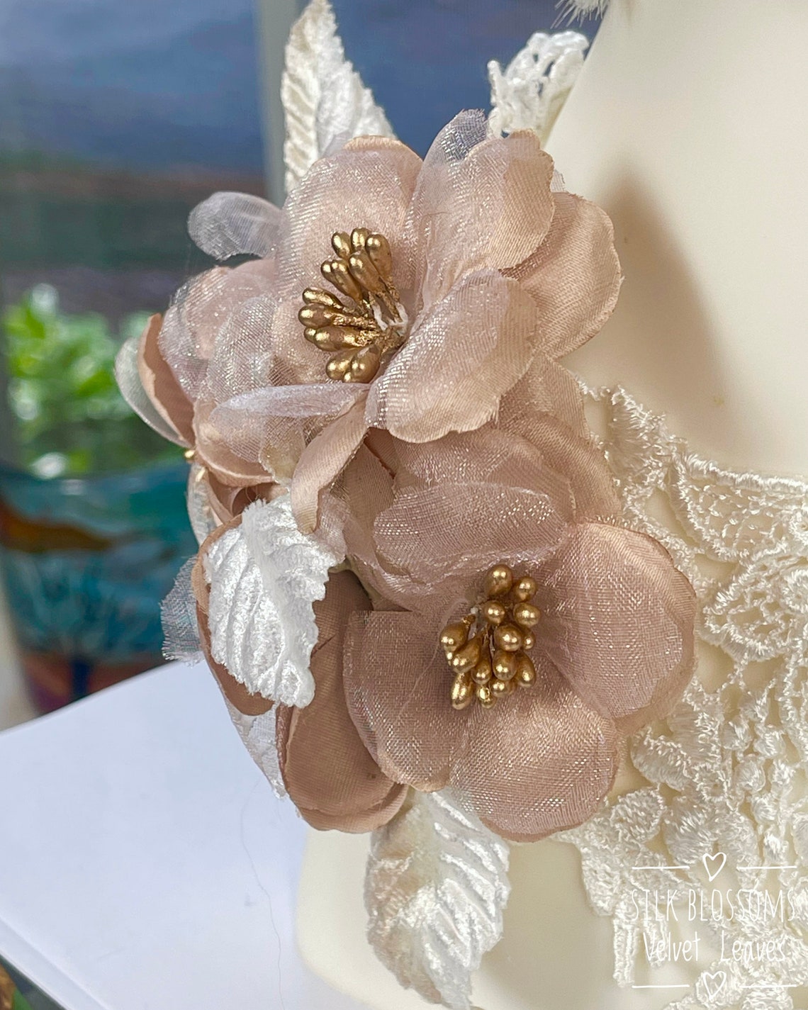 Corsage Corsage Flower Flower Brooch Pearl Brooch Silk Etsy UK