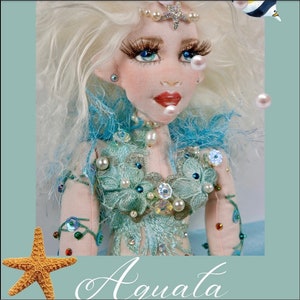 Custom Mermaid, Your personal choices in colors in Hair, Fabric,lips and nails,Eyes and skin tone. Design this mermaid for your décor color image 5