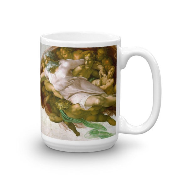 Mug Michelangelo The Creation Of Adam High Renaissance Art Mug Art Cup Painting Mugs Ceramic Mug