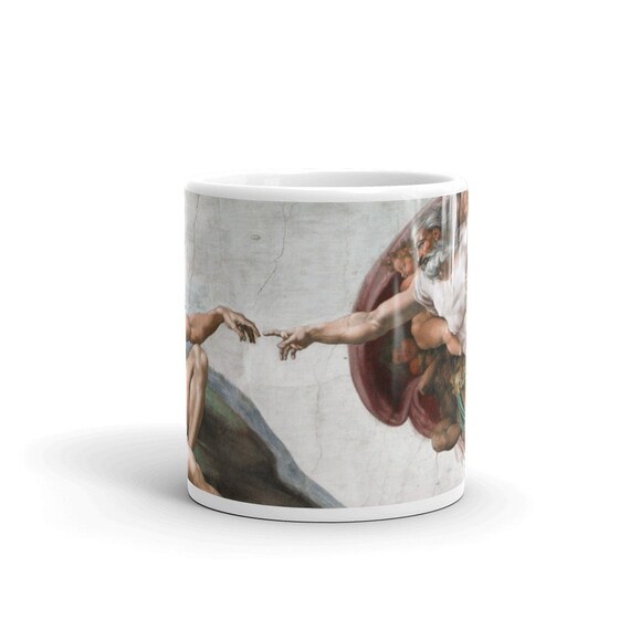 Mug Michelangelo Sistine Chapel Ceiling Creation Of Adam Art Etsy