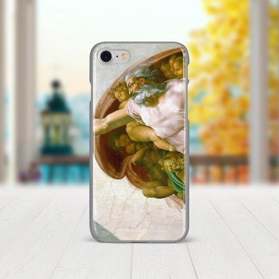 Michelangelo Iphone 8 Case Sistine Chapel Ceiling Creation Etsy