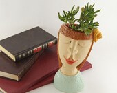 Ceramic head-shaped flower pot
