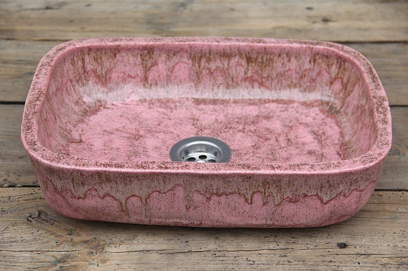 Großes rechteckiges Waschbecken großes Waschbecken | Etsy