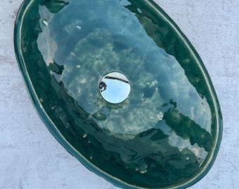 Oval ceramic washbasin