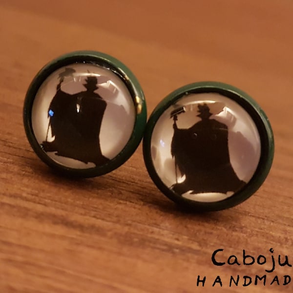 Cabochon Ohrstecker Malefiz Silhouette 10 mm 228OSMalefizS