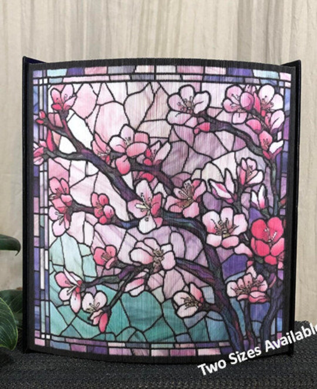 ステンドグラスの桜 11 BG 写真ストリップパターン、フォアエッジ
