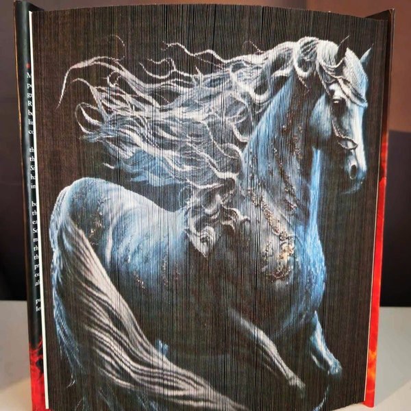 Horse 1 Mystic Photo Strip Pattern, Fore-edge Book Art, Horse Lover, Birthday,