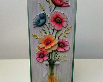 Vase of Flowers 923 Photo Strip Pattern, Fore-Edge Book Art, Birthday, Retirement, Thank You, Housewarming, Reception Desk, Centerpiece