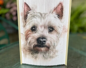 West Highland Terrier 6 Photo Strip Pattern, Fore-Edge Book Art, Birthday, Thank You
