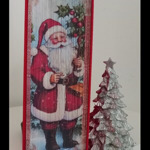 3 smala fotoremsmönster med vintagemotiv för jultomten, bokkonst i framkant, receptionsdisk, mittpunkt, tack, inflyttningsfest