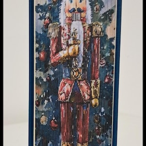 Christmas Nutcracker BK8 Photo Strip Pattern, Fore-Edge Book Art, Recycled Books