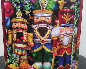 Christmas Nutcrackers Photo Strip Pattern, Fore-edge Art; Photo Strip; Christmas, Nutcrackers, Two Pattern Sizes, Centerpiece, Door Prize
