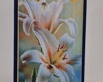 Lilies BK5 Photo Strip Pattern, Fore-Edge Book Art, Birthday, Retirement, Thank You
