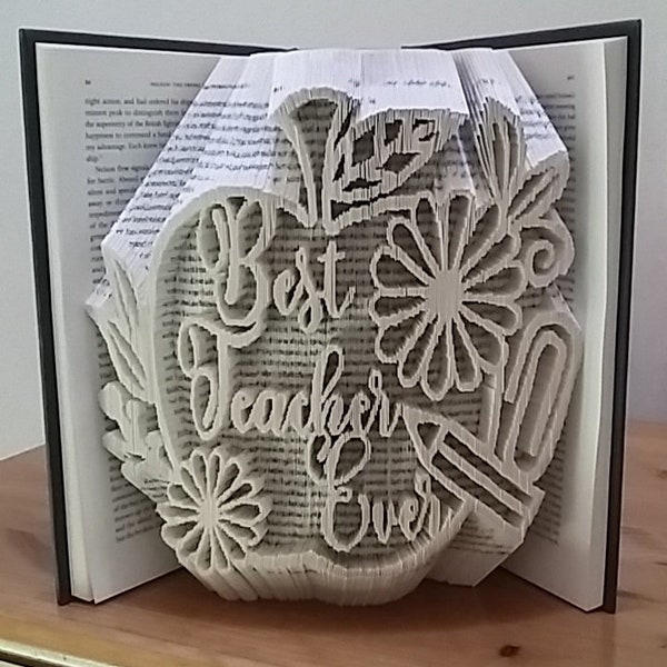 Best Teacher Ever Book Folding Pattern