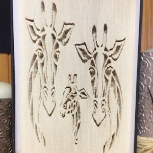 Giraffe Family of 3 Book Folding Pattern