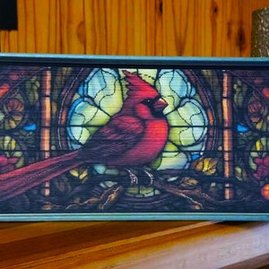 Red Cardinal Horizontal MU8 Photo Strip Pattern, Fore-Edge Book Art, Cardinal, Christmas