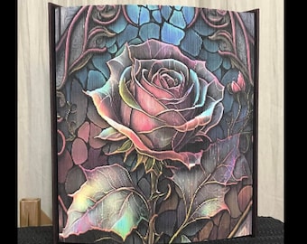 Rose TUM 2a Photo Strip Pattern, Fore-Edge Book Art, Housewarming, Birthday, Thank You, Mother&#39;s Day