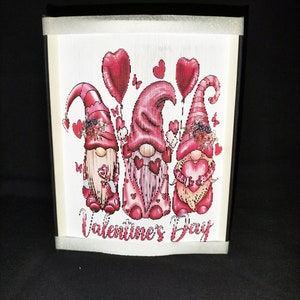 Valentine Day Gnomes Photo Strip Pattern, Fore-Edge Book Art, Valentine Day, Gnomes, Love
