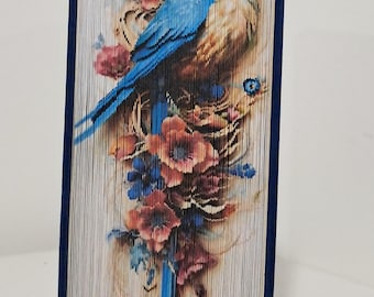 Bird Narrow 5J Photo Strip Pattern, Fore-Edge Book Art, Housewarming, Home Decor, Thank You