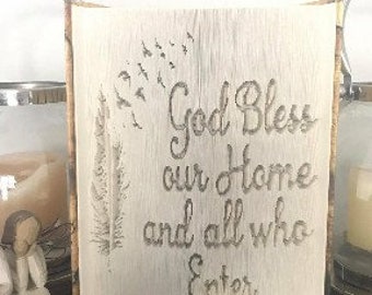 God Bless Our Home - Book Folding Pattern