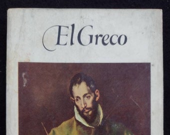 El Greco : Old Vintage Art Book ~ Beautiful Color Images. Fold Out Pages. Classic.