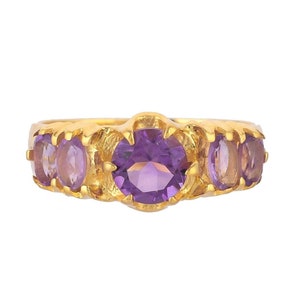 Amethyst 14K Gold Vermeil Over Sterling Silver Ring