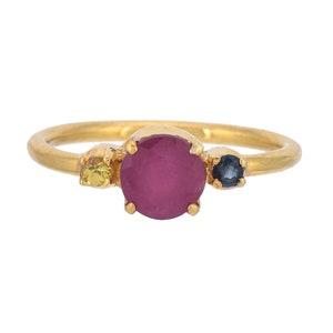 Ruby & Sapphire Vermeil 14K Gold Over Sterling Silver Ring