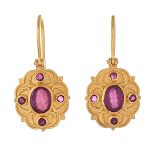 Rubin Vermeil 14K Gold über Sterling Silber Ohrring