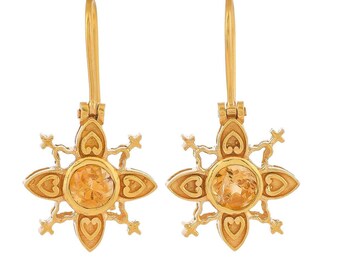 Citrine Vermeil 14K Gold Over Sterling Silver Earring