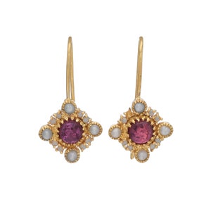 Ruby & Pearl Vermeil 14K Gold Over Sterling Silver Earring