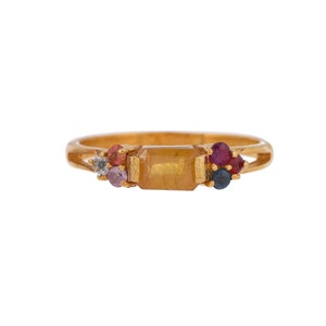 Sapphire & Ruby 14K Gold Vermeil Over Sterling Silver Ring