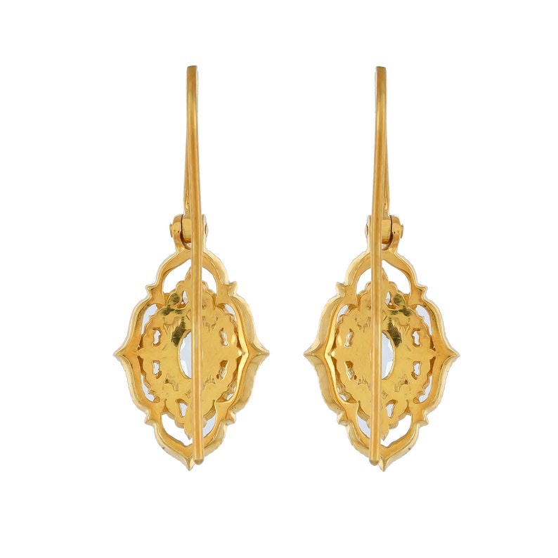 Blue Topaz Vermeil 14K Gold Over Sterling Silver Earring
