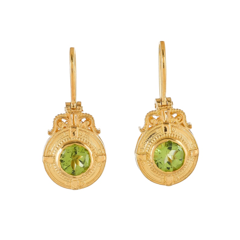 Peridot Vermeil 14K Gold Over Sterling Silver Earring