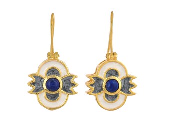 Lapis Lazuli Vermeil 14K Gold Over Sterling Silver Earring