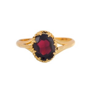 Garnet 14K Gold Vermeil Over Sterling Silver Ring
