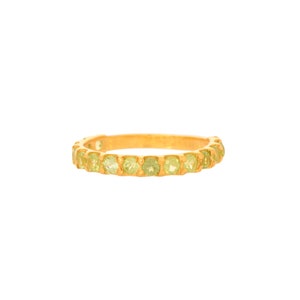 Peridot-Eternity-Band aus 14-karätigem Vermeil-Gold über Sterlingsilber