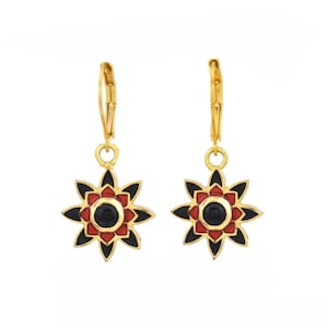 Black Onyx Vermeil 14K Gold Over Sterling Silver Earring