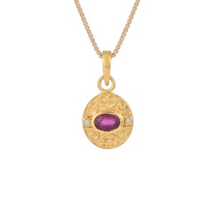 Ruby & Pearl 14K Gold Vermeil Over Sterling Silver Pendant