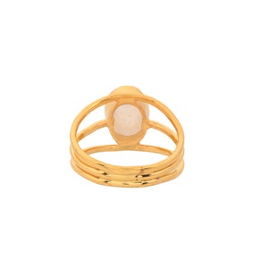 Moonstone 14K Gold Vermeil Over Sterling Silver Ring image 3