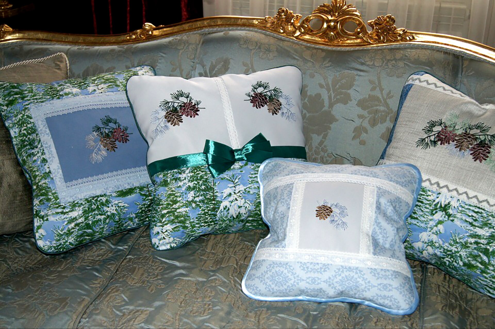 Machine embroidery design pine cone embroidery pine cone  etsy