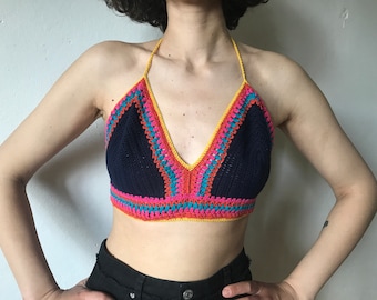 Crochet Bralette Pattern - Tank Crop Top Crochet Pattern, Top Pattern, Crochet Top, Crochet croptop, Crochet swim Size M L