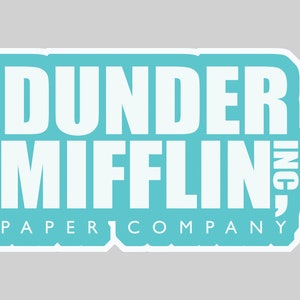 Dunder Mifflin Paper Company Vinyl Sticker. The Office Laptop Sticker. Macbook Decal. Funny Stickers