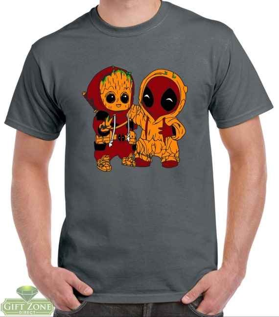 t shirt groot deadpool