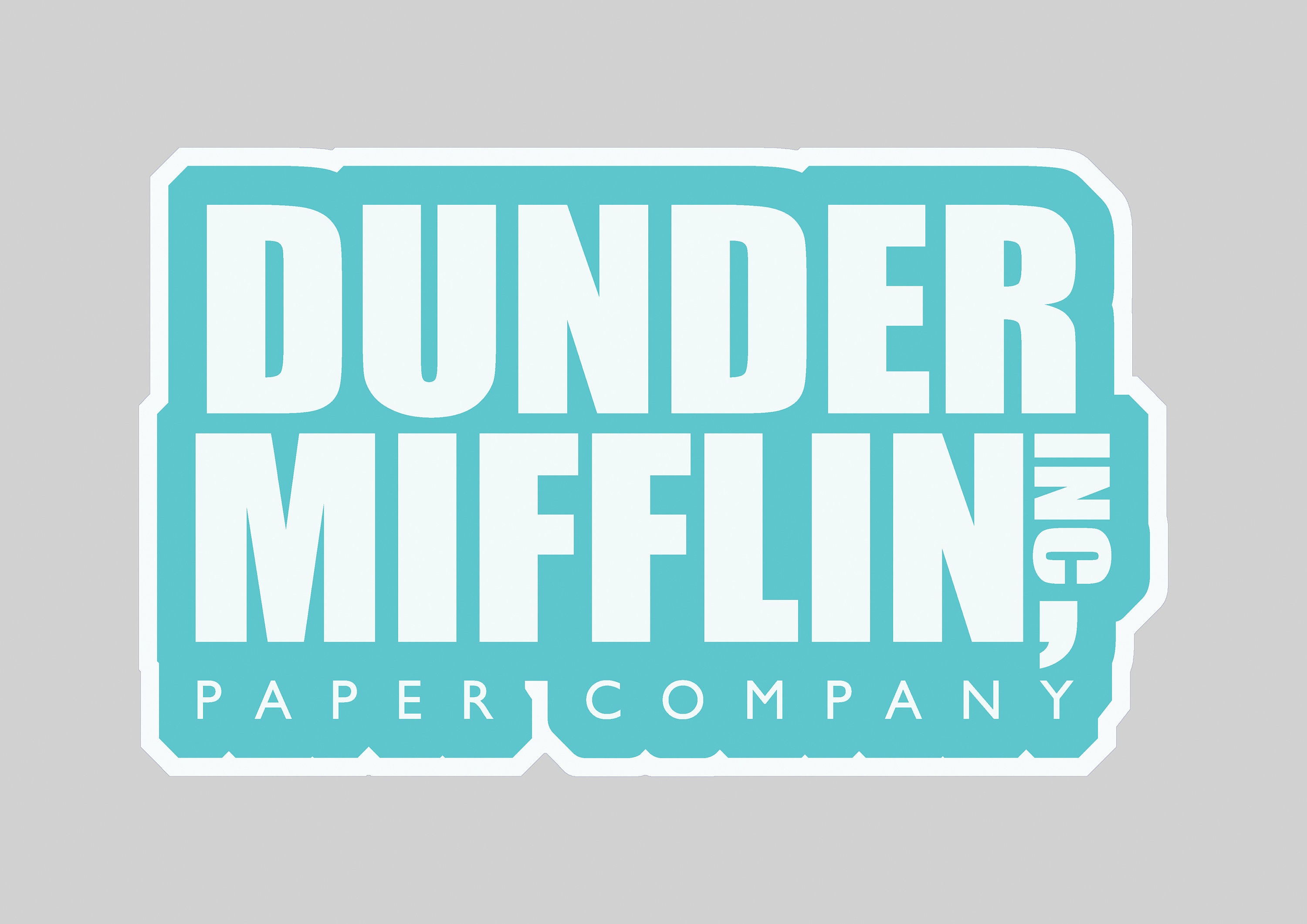 Dunder Mifflin Paper Company Blue Vinyl Sticker - Official The Office –  Papersalt