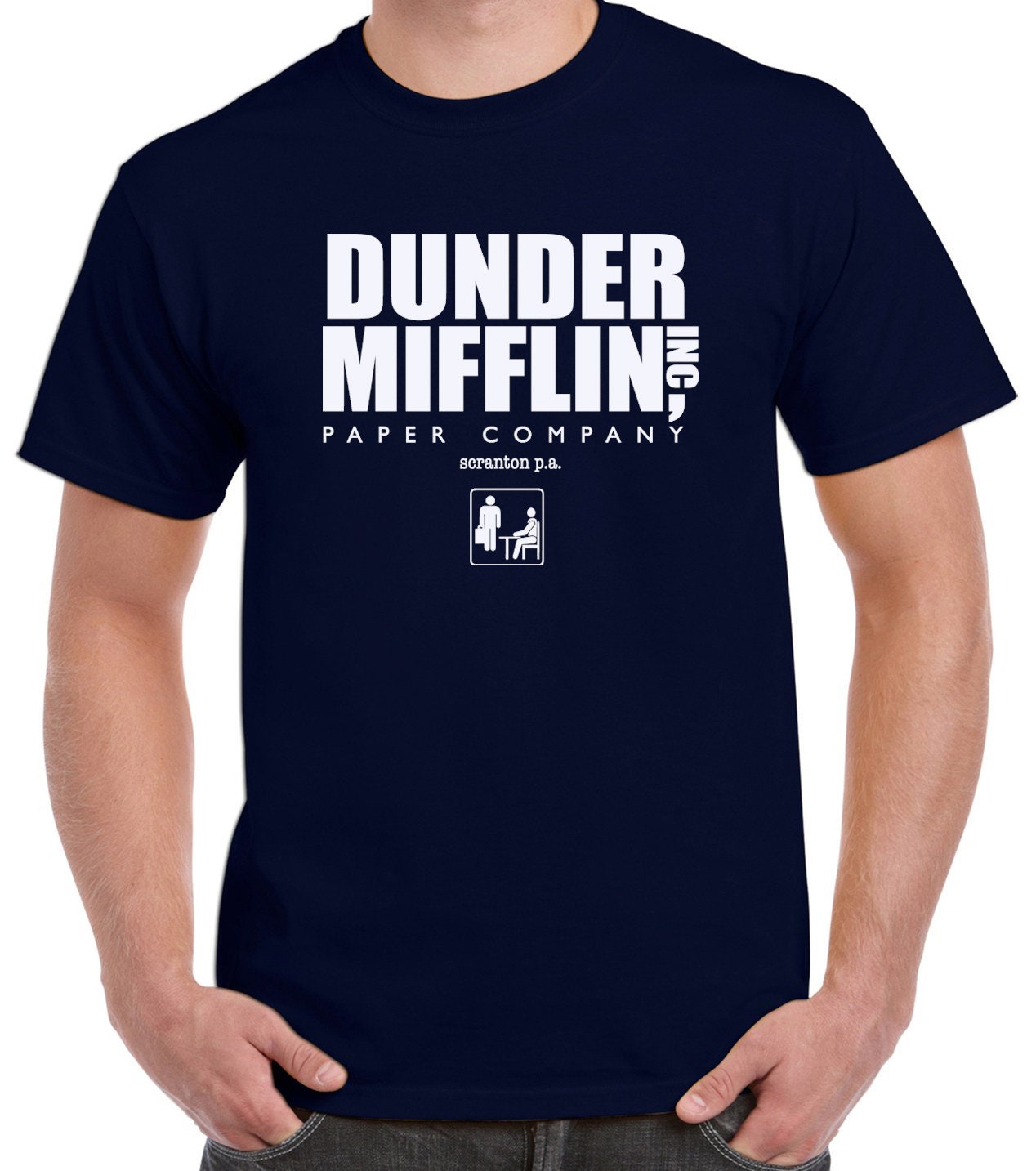 Dunder Mifflin Inc Paper Company The Office TV Show, Gildan Short