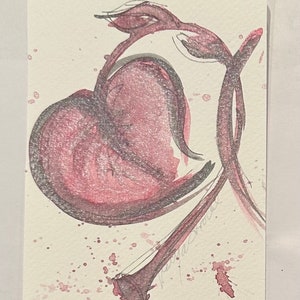 Handgemachte Postkarte Original-Aquarell vom Tegernsee
