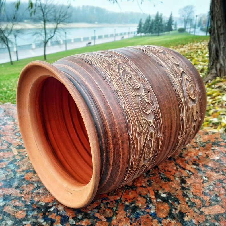 Ceramic Cooking Pot. Handmade From Red Clay. Pottery Pot Etsy