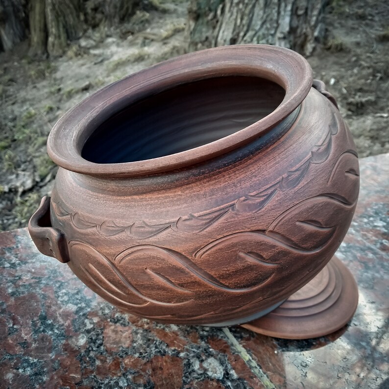 Ceramic casserole with handles. Pottery Clay quality handmade Etsy