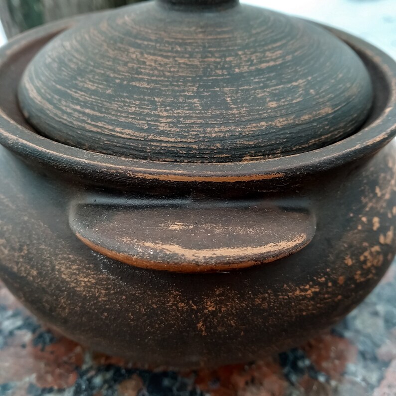 Ceramic pot for baking different foods. Pottery Clay handmade Etsy