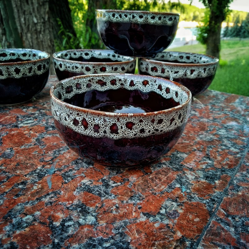 Handmade White clay covered with glaze. borsch broth Ceramic bowl for soup Porridge and for different food